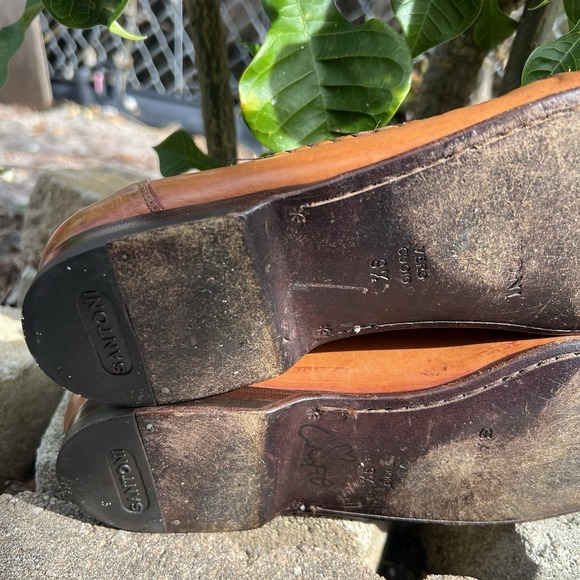 Santoni Men\'s Loafers Woven Brown Leather Made in Italy  Size 9.5 $895 Retail